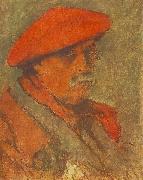 Jozsef Rippl-Ronai, Self-portrait with Red Beret